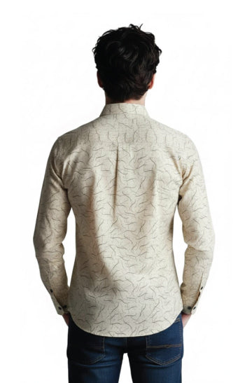 Light Colour Cotton Mix Full-Sleeve Shirt