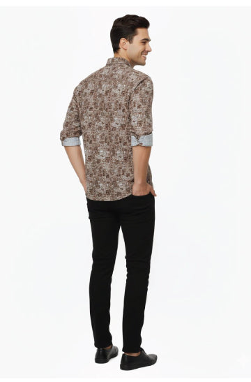 Printed Cotton Full-Sleeve Shirt