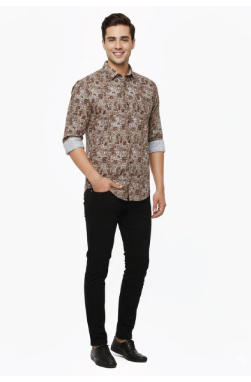 Printed Cotton Full-Sleeve Shirt